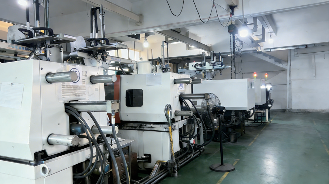 Injection moulding equipment on site