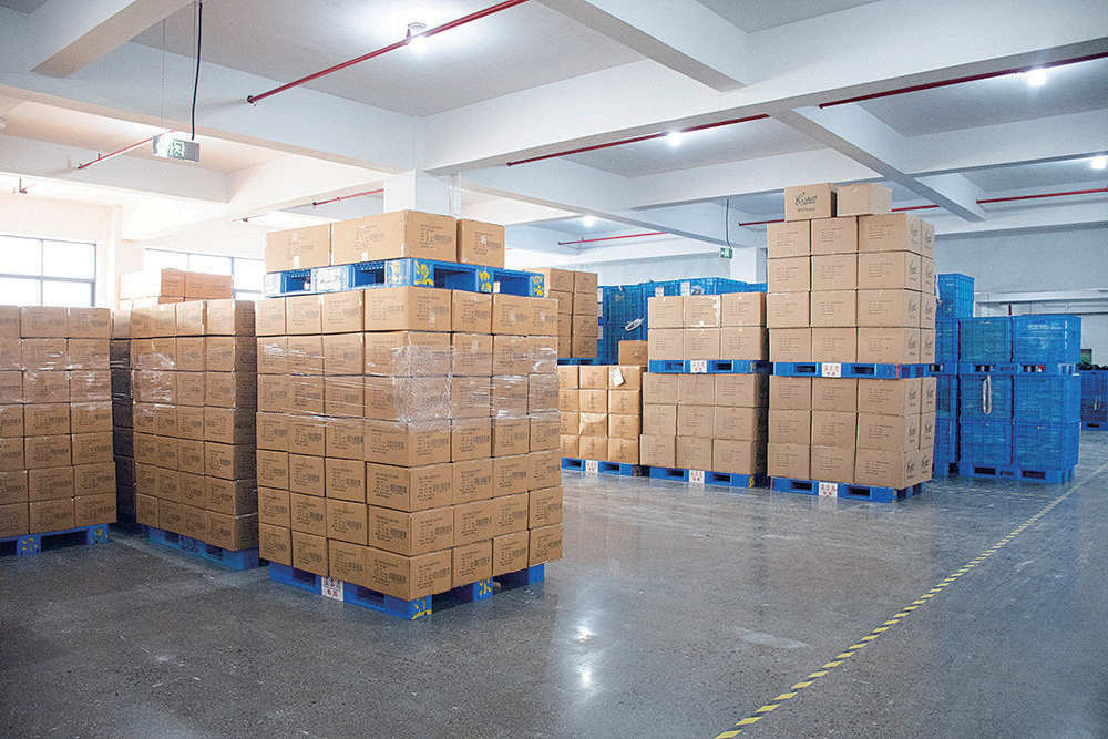 Finished goods warehouse and packing area