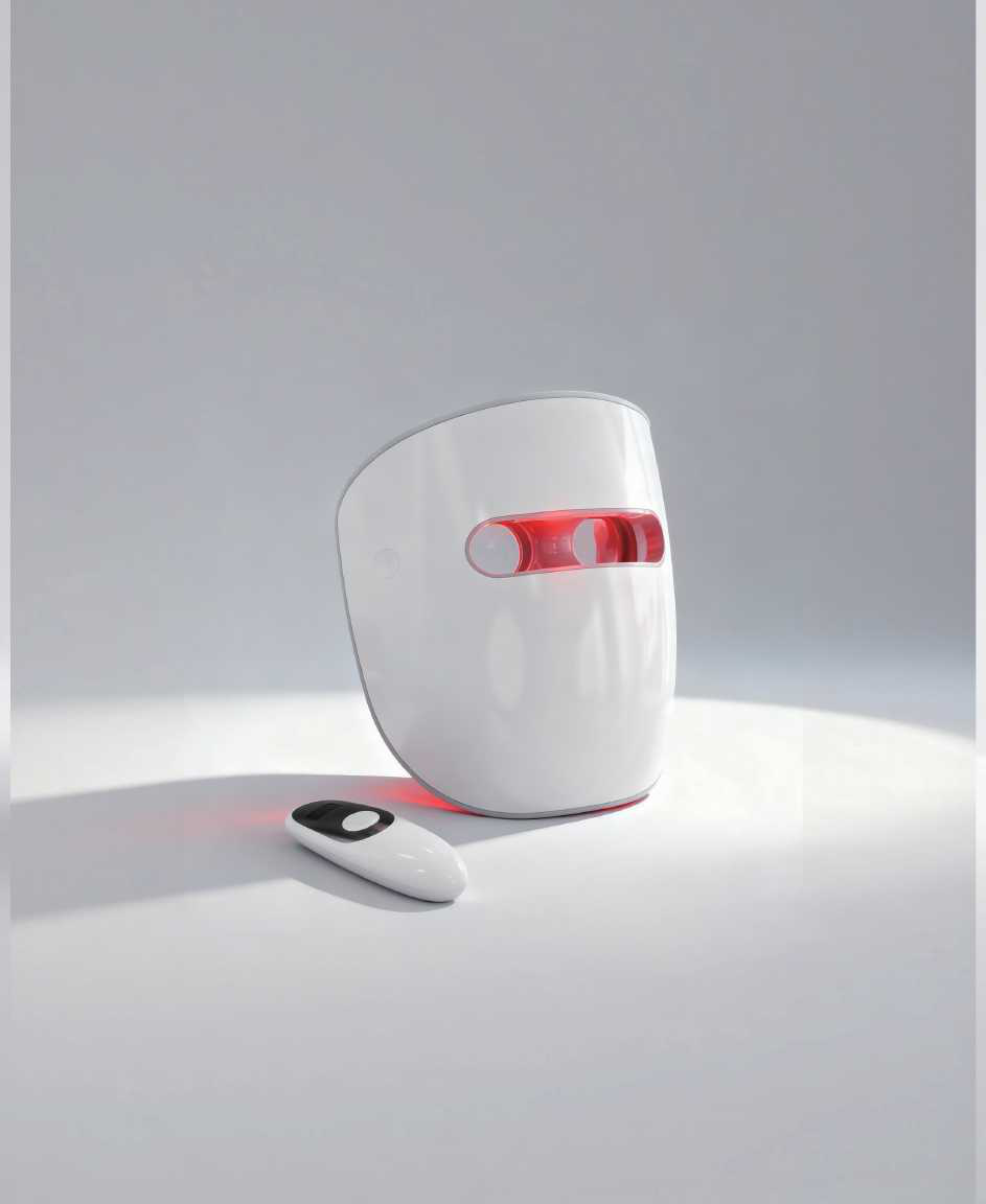LED beauty mask in three-mode configuration