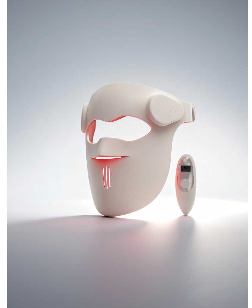 LED light therapy face mask emitting 630 nm red light